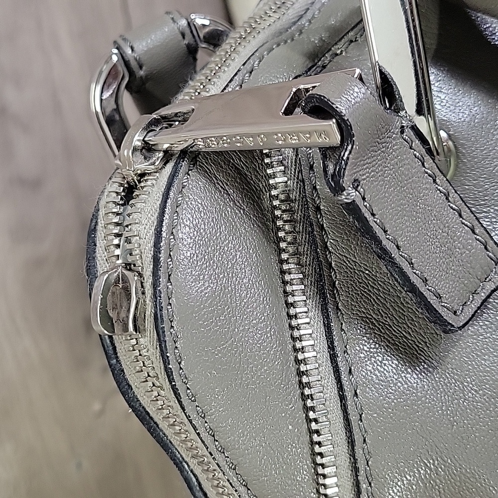 Marc Jacobs Gray Leather Satchel with Silver Hardware - Picture 9 of 15